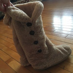 Furry slippers